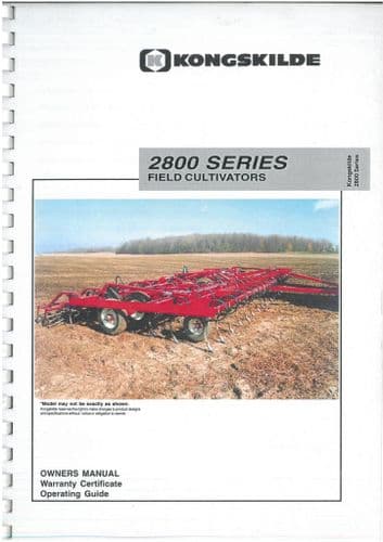 Kongskilde Field Cultivator 2800 Series Operators Manual