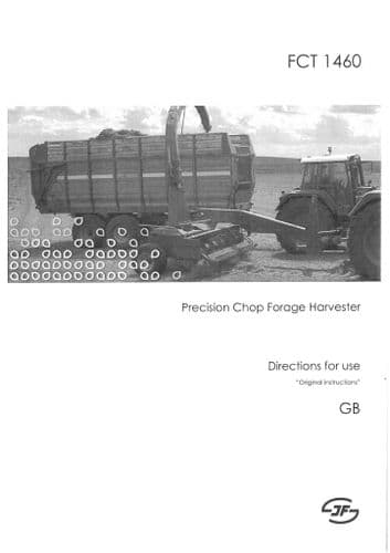 Kongskilde Precision Chop Forage Harvester FCT1460 Operators Manual