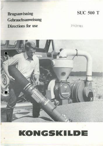 Kongskilde Suction Blower SUC 500 T  Operators Manual