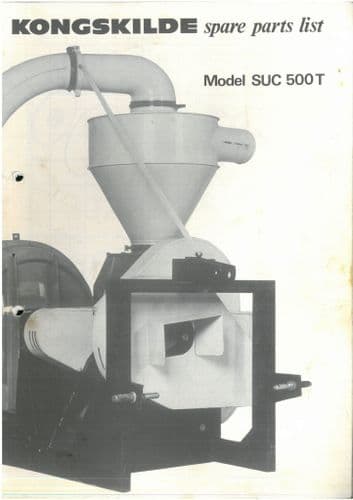 Kongskilde Suction Blower SUC500T Parts Manual SUC 500 T