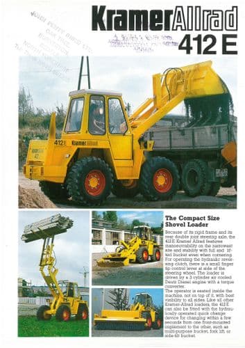 Kramer Allrad Shovel Loader 412E Brochure - 412 E