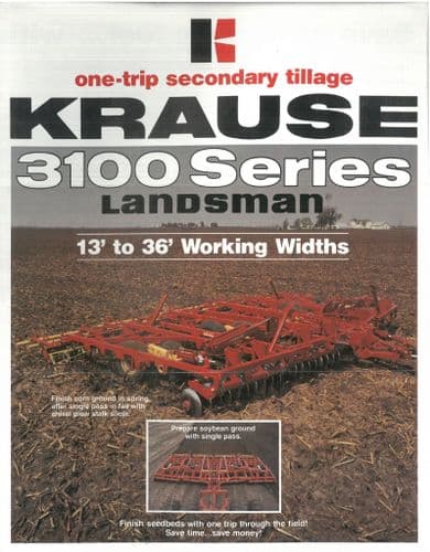 Krause Landsman 3100 Series 13' To 36' Working Widths Tillage Brochure