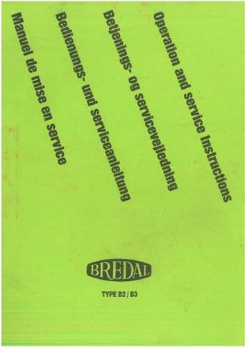 KRM Bredal Fertiliser Spreader Models B2 & B3 Operators Manual