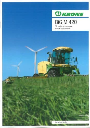 Krone Big M 420 SP High-Performance Mower Conditioner Brochure