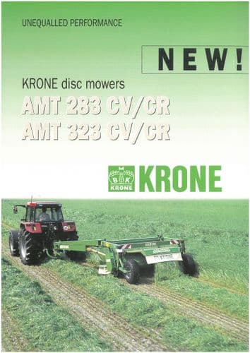 Krone  Disc Mower AMT - AMT283CV AMT283CR AMT323CV AMT323CR Brochure