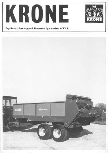 Krone Optimat Farmyard Manure Spreader 6/7t L Brochure