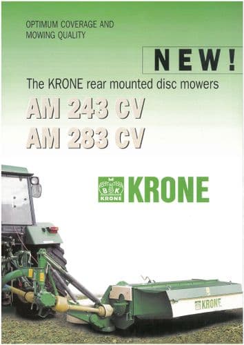 Krone Rear Mounted Disc Mower  - AM243CV AM283CV Brochure