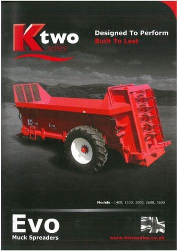 KTWO Sales EVO Muck Spreaders Designed to Perform - Built to Last - Brochure