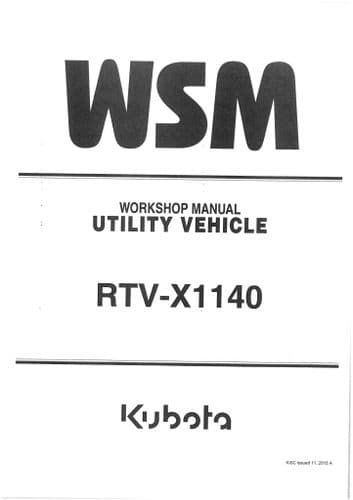 Kubota Compact Utility Tractor L2501 Workshop Service Manual