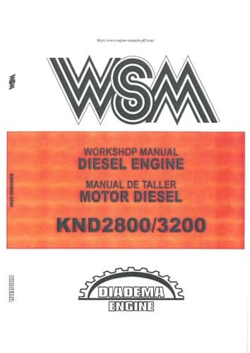 Kubota Diesel Engine KND2800 KND3200 Workshop Service Manual