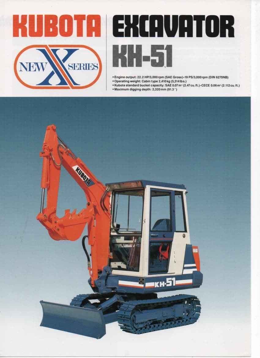 Kubota Excavator KH-51 Brochure