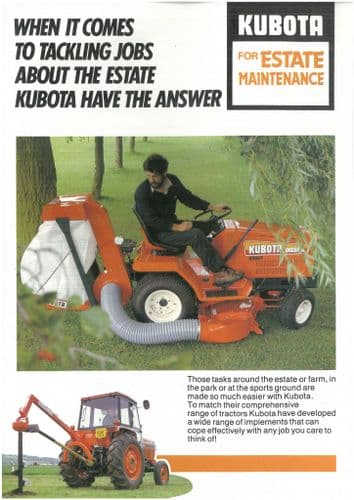 Kubota for Estate Maintenance Brochure