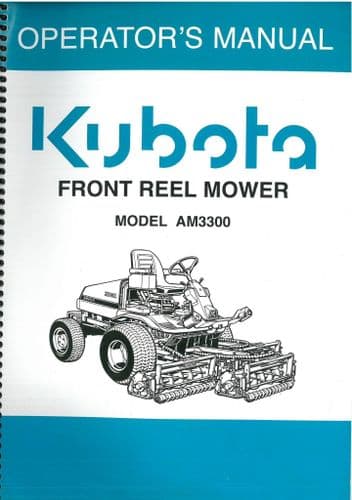 Kubota Front Wheel Mower AM3300 Operators Manual 3300