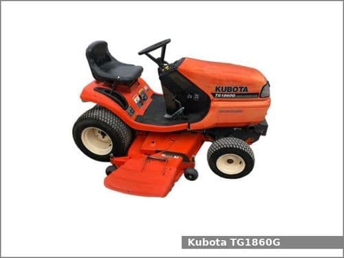 Kubota Ride on Mower Garden Tractor TG1860G Parts Manual