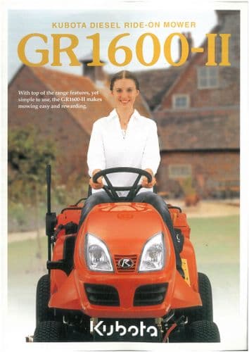 Kubota Ride On Mower GR1600-II Brochure