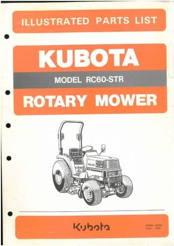 Kubota Rotary Mower RC60-STR Parts Manual