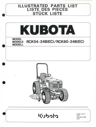Kubota Rotary Mower RCK54-24B(EC) & RCK60-24B(EC) Parts Manual