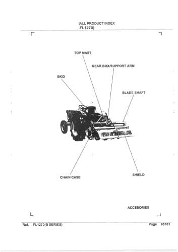 Kubota Rotary Tiller FL1270 Parts Manual FL 1270