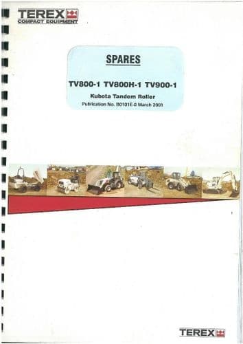 Kubota Tandem Roller TV800-1 TV800H-1 TV900-1 Parts Manual - Terex