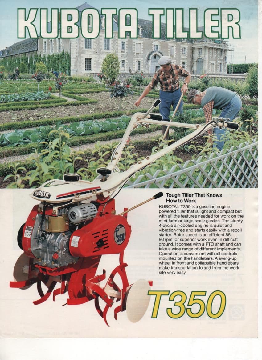 Kubota Tiller T350 Brochure