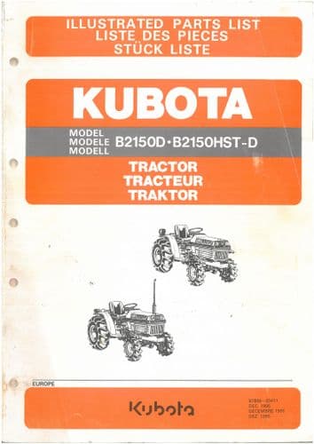 Kubota Tractor B2150D & B2150HST-D Operators Manual