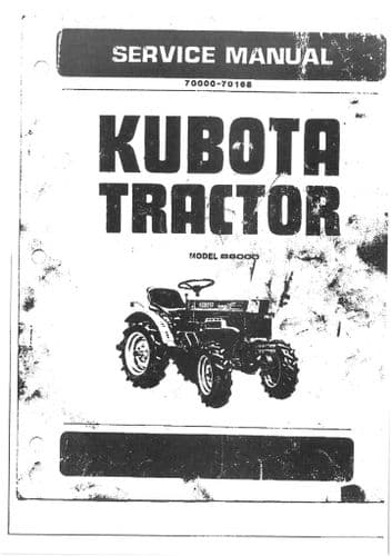 Kubota Tractor B6000 B6000E & B6000E-T Workshop Service Manual