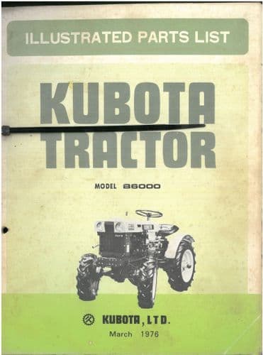 Kubota Tractor B6000 Parts Manual - ORIGINAL