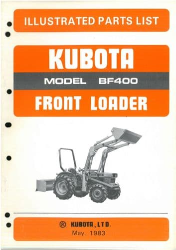 Kubota Tractor Front Loader BF400 Parts Manual