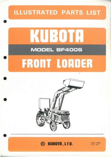 Kubota Tractor Front Loader BF400S Parts Manual