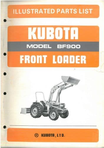 Kubota Tractor Front Loader BF900 Parts Manual