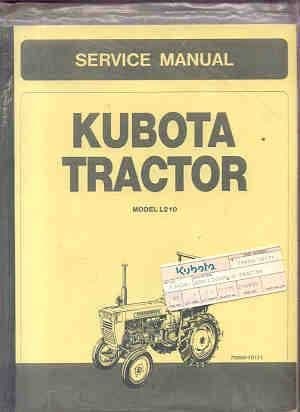 Kubota Tractor L210 Service Workshop Manual