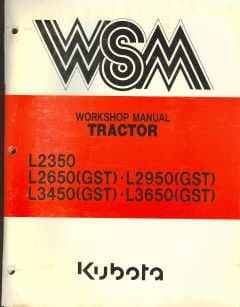 Kubota Tractor L2350, L2650, L2950, L3450, L3650, + GST Service Workshop Manual