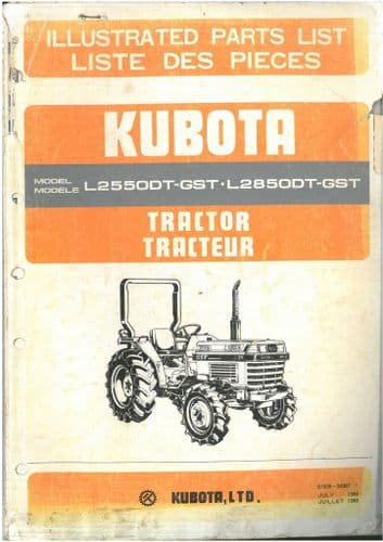 Kubota Tractor L2550DT-GST L2850DT-GST Parts Manual L 2550 2850 DT GST
