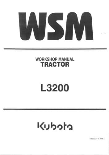 Kubota Tractor L3200 Workshop Service Manual