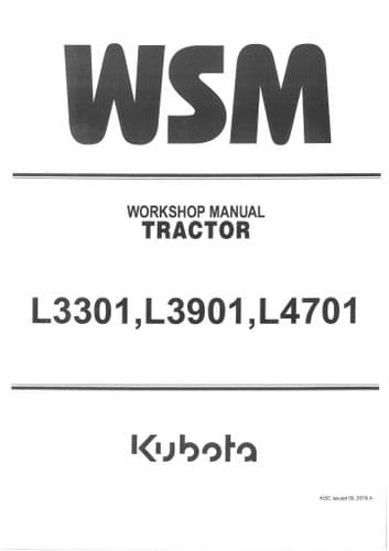 Kubota  Tractor L3301 L3901 L4701 Workshop Service Manual