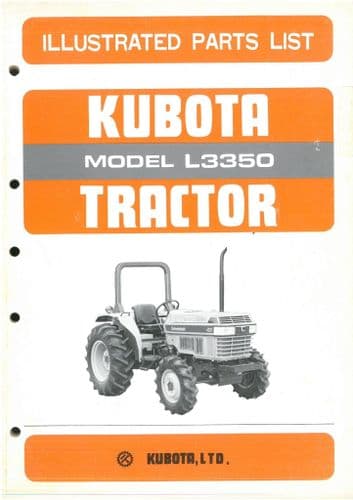 Kubota Tractor L3350 Parts Manual