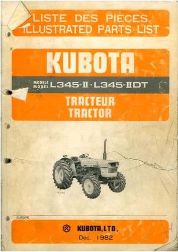 Kubota Tractor L345-II & L345-IIDT Parts Manual