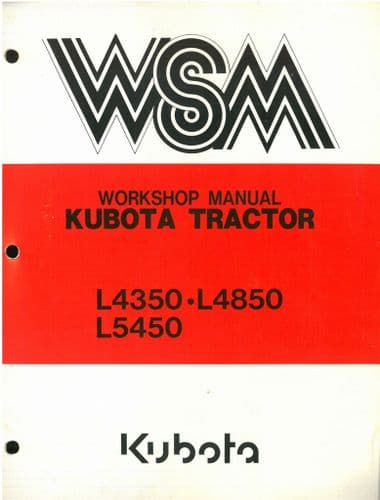 Kubota Tractor L4350 L4850 L5450 Workshop Service Manual