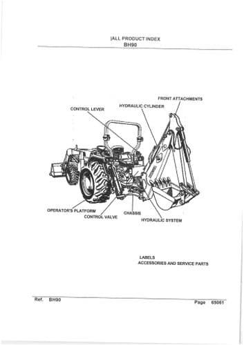 Kubota Tractor Loader Backhoe BH90 Parts Manual BH 90