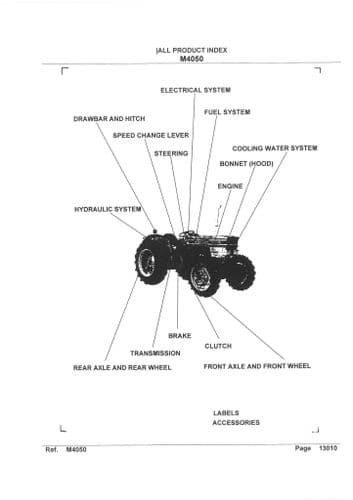 Kubota Tractor M4050 Parts Manual