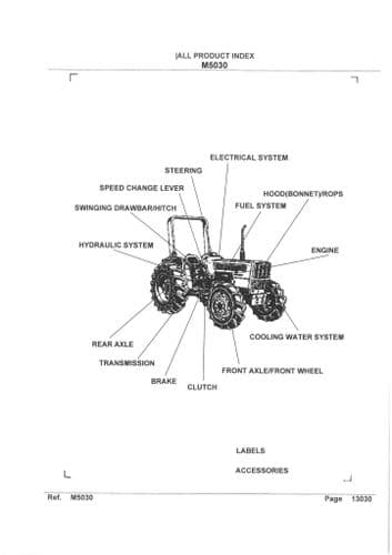 Kubota Tractor M5030 Parts Manual