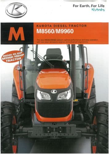 Kubota Tractor  M8560 & M9960  Brochure