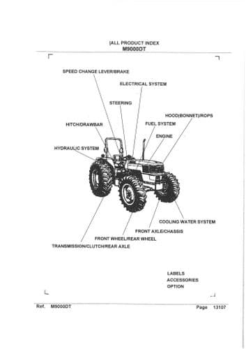 Kubota Tractor M9000DT Parts Manual