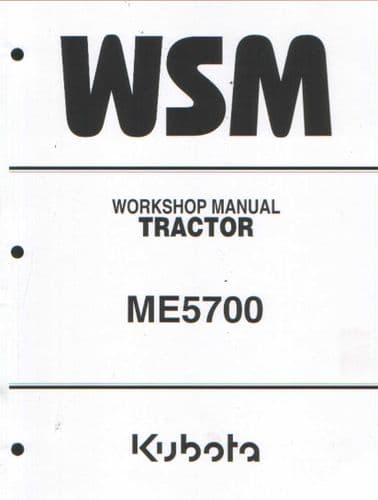 Kubota Tractor ME5700 Service Workshop Manual