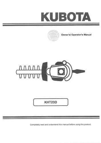 Kubots Power Hedge Trimmer KHT23D Operators Manual