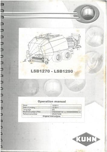 Kuhn Baler LSB1270 LSB1290 Operators Manual