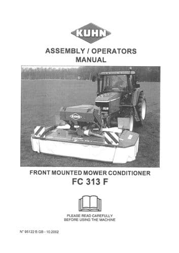 Kuhn Front Mounted Mower Conditioner FC313 F Operators Manual - FC313F
