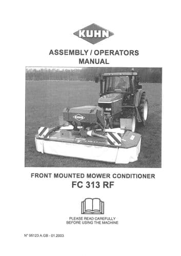 Kuhn Front Mounted Mower Conditioner FC313 RF Operators Manual - FC313RF