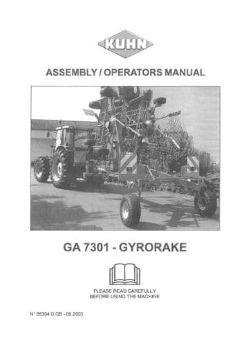 Kuhn GA7301 Gyrorake Operators Manual