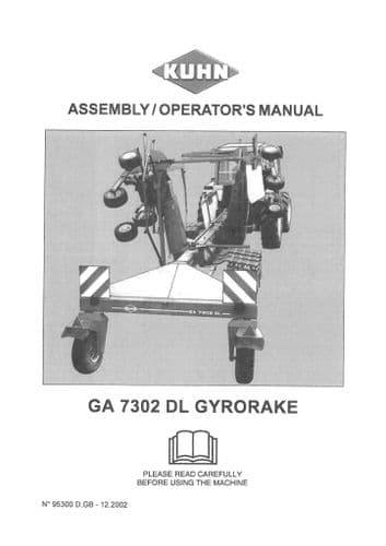 Kuhn GA7302 DL, GA7302DL Gyrorake Operators manuals